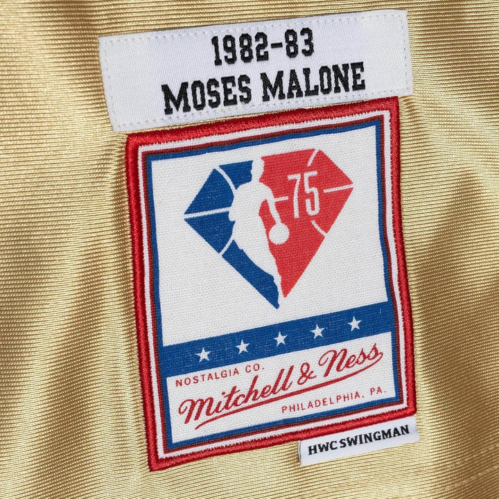 Mitchell & Ness NBA 75th Anniversary Swingman Jersey - Gold S Philadelphia 76ers - Malone, S Philade