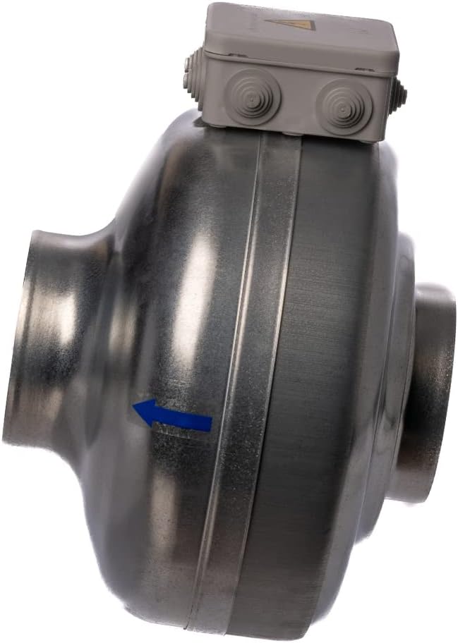 Europlast 100mm Rohrlüfter Rohrventilator Metall radial Abluftrohr Lüfter 379m³ Abluftventilator AKM