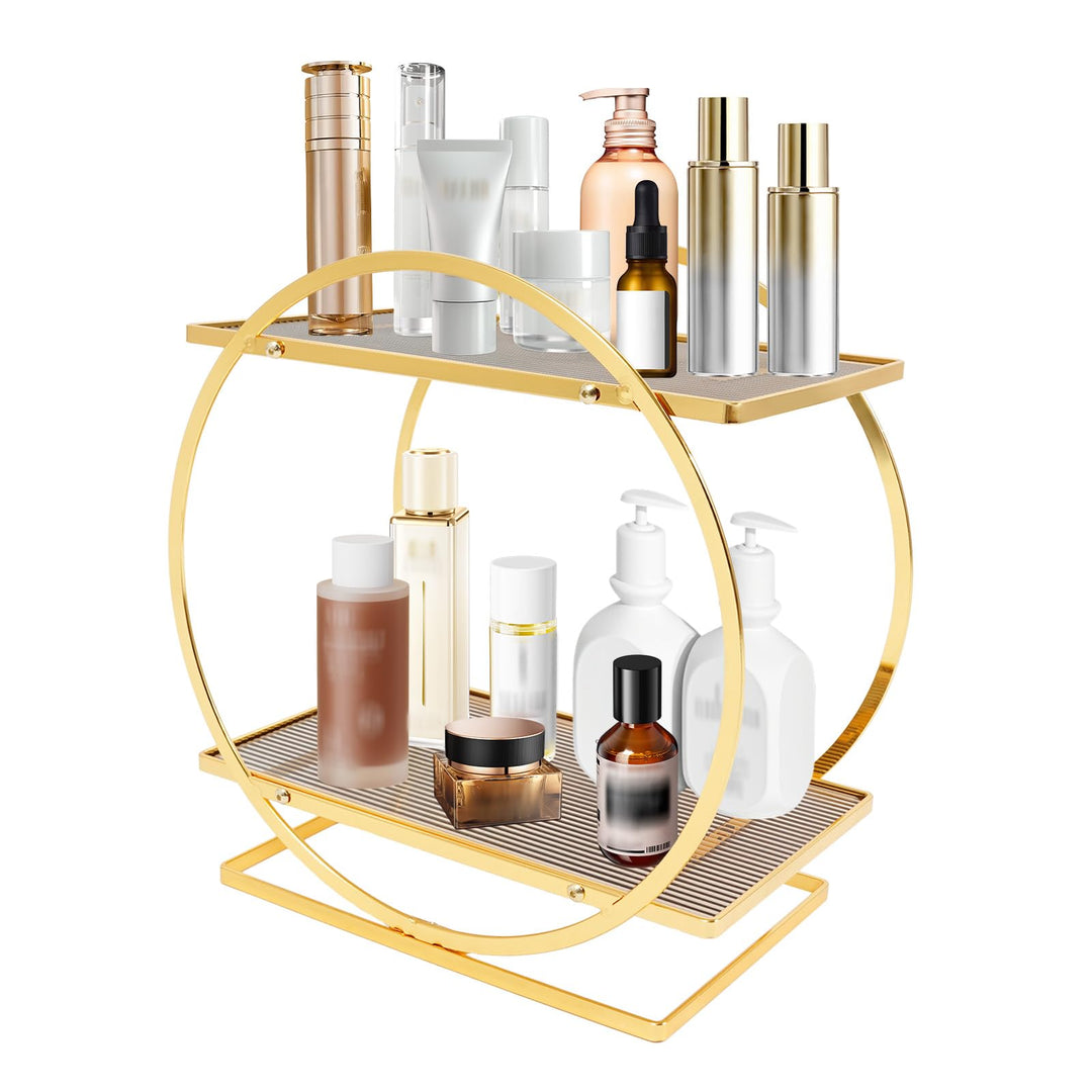 Makeup Organizer 2 stöckig Hautpflege Parfüm Organizer Perfume Storage Kosmetik Aufbewahrungsrega l2