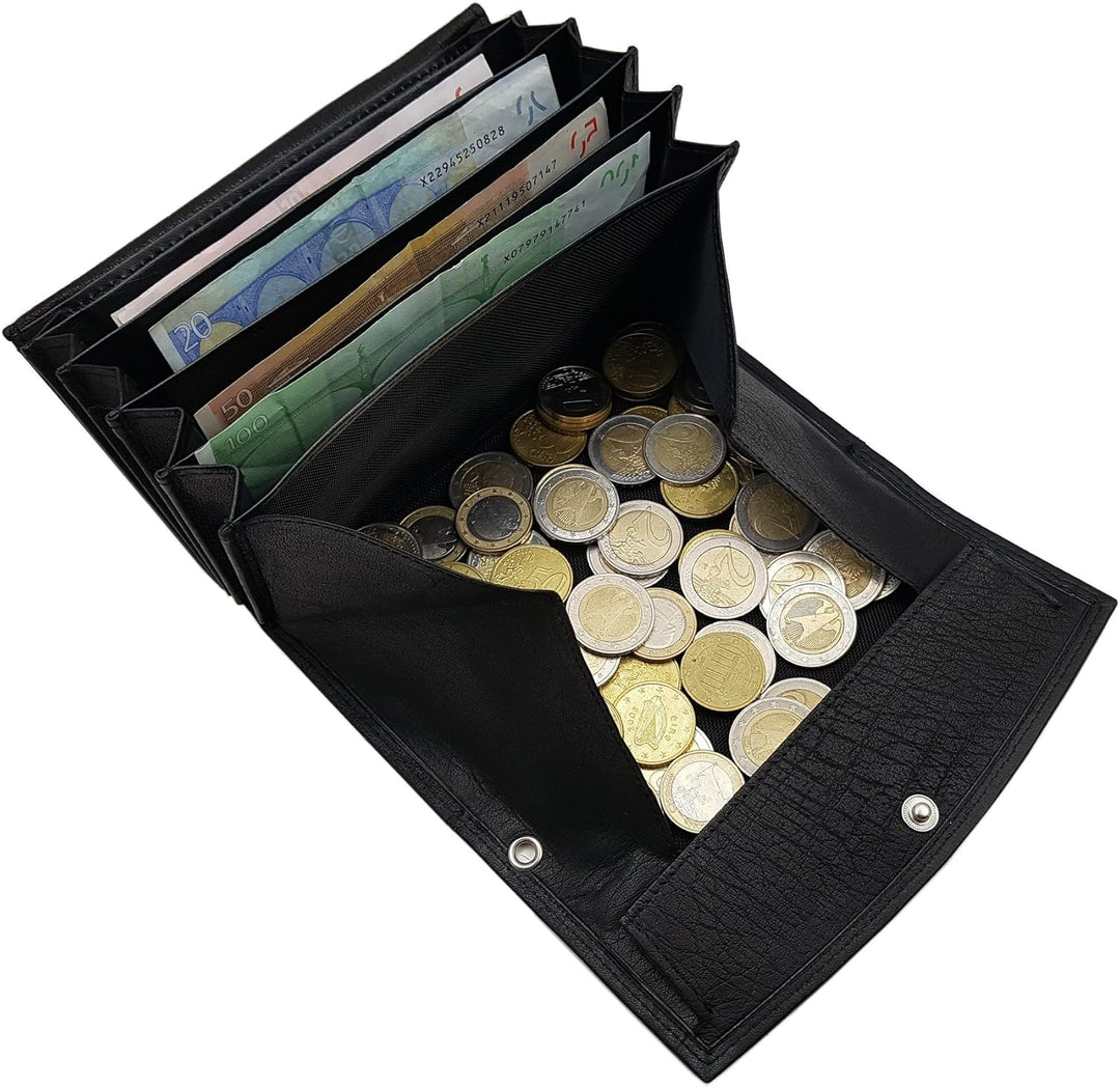 myledershop Echt Büffelleder Kellnerbörsen-Set bestehend aus Kellnerbörse + Holster + Kette/Geldbörs