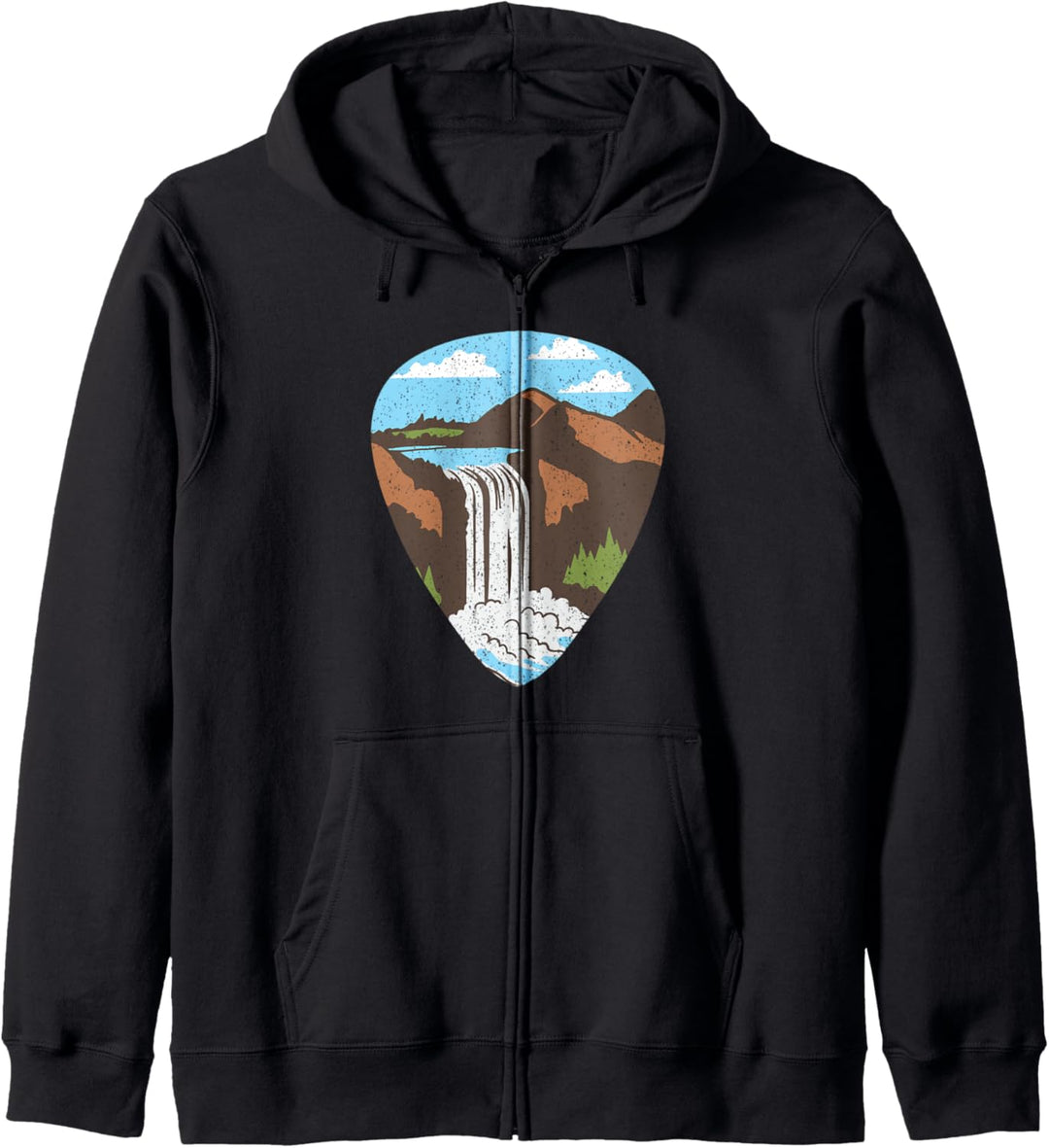 Geschenk für Vintage-Musik-Gitarre Saiteninstrument zupfen Kapuzenjacke