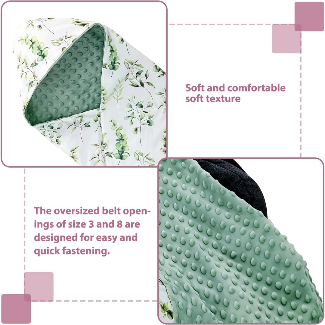 Baby Einschlagdecke Babyschale, Baumwolle Reversible Decke, Universal Babydecke Doppelseitig, für Ki
