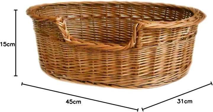 Katzenliege, Hundeliege, Katzenbett, Hundebett Haustier Sofa Liege Bett aus Weide K5-100-2 (BTH 45cm