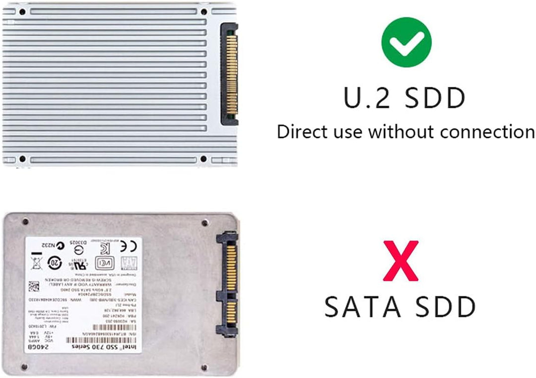 Cablecc PCI-E 3.0 x4 Lane auf U.2 U2 Kit SFF-8639 Host Adapter für Intel Motherboard & 750 NVMe PCIe