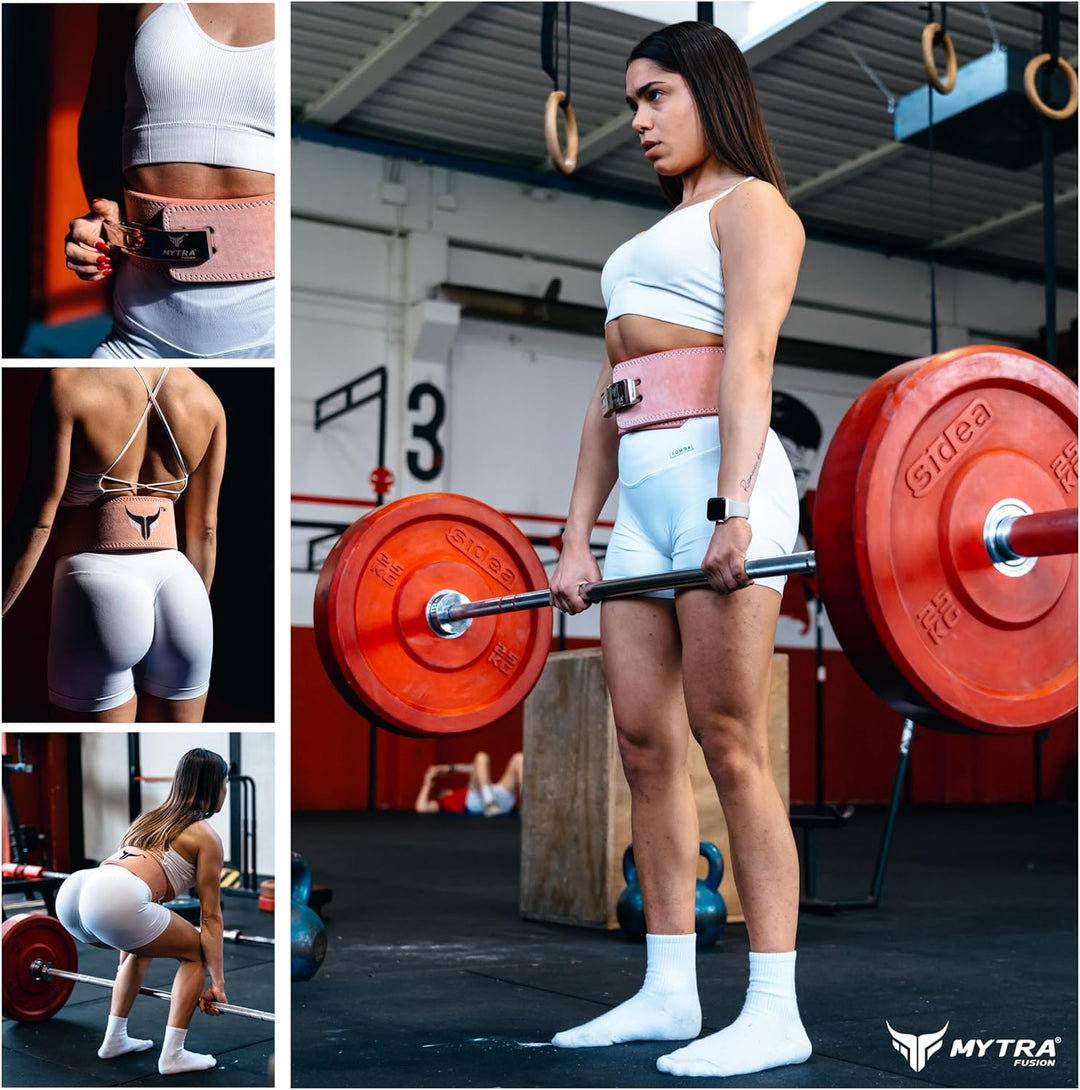 Mytra Fusion L2 Gym Fitness Gewichthebergürtel, Hocken, Kreuzheben Pink