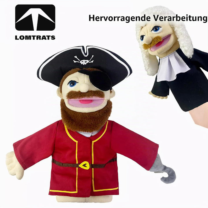Theater-Handpuppen für Kinder,inklusive Lehrer,Polizist,Bauer,Pirat,Detektiv usw.mit beweglichen off