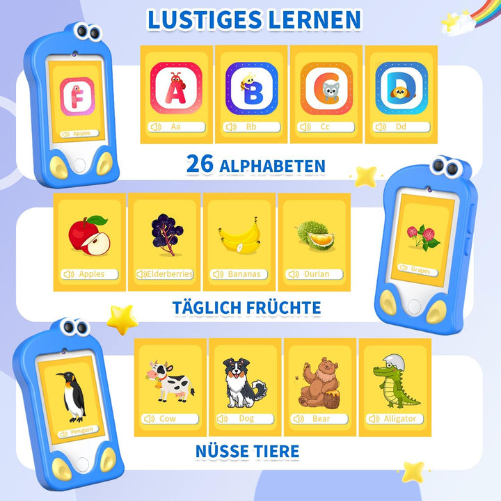 CHAKEYAKE Kinder Handy, Kinderkamera im Smartphone-Format mit 2.8” Touchscreen, Dual Kamera, Foto- V