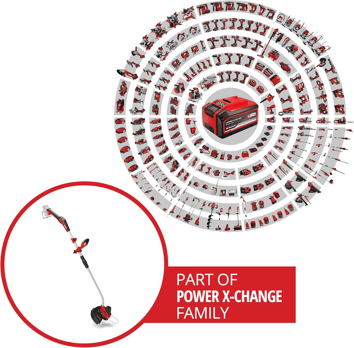 Einhell Akku-Rasentrimmer GE-CT 18/33 Li E-Solo Power X-Change (18 V, 33 cm Schnittbreite, Flowergua