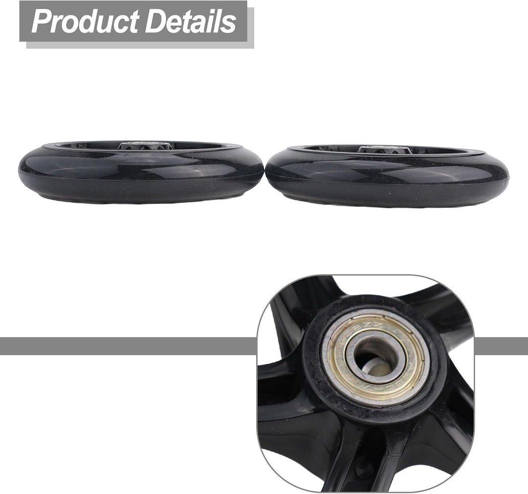 Leise PU Räder 2 Stück 200mm x 40mm Rutschfeste Langlebige 200mm*40mm Schwarz, 200mm*40mm Schwarz