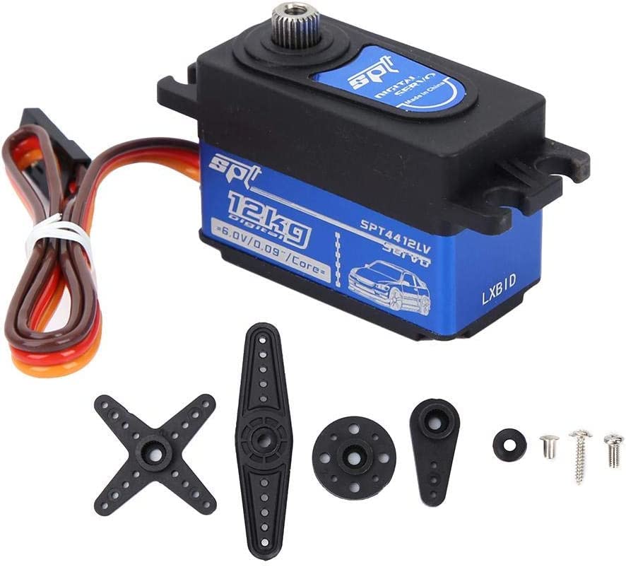 YUNIQUE Deutschland Digitaler Servo Auto RC SPT4412LV 12 kg Digitaler Servo aus Metall mit Getriebe,