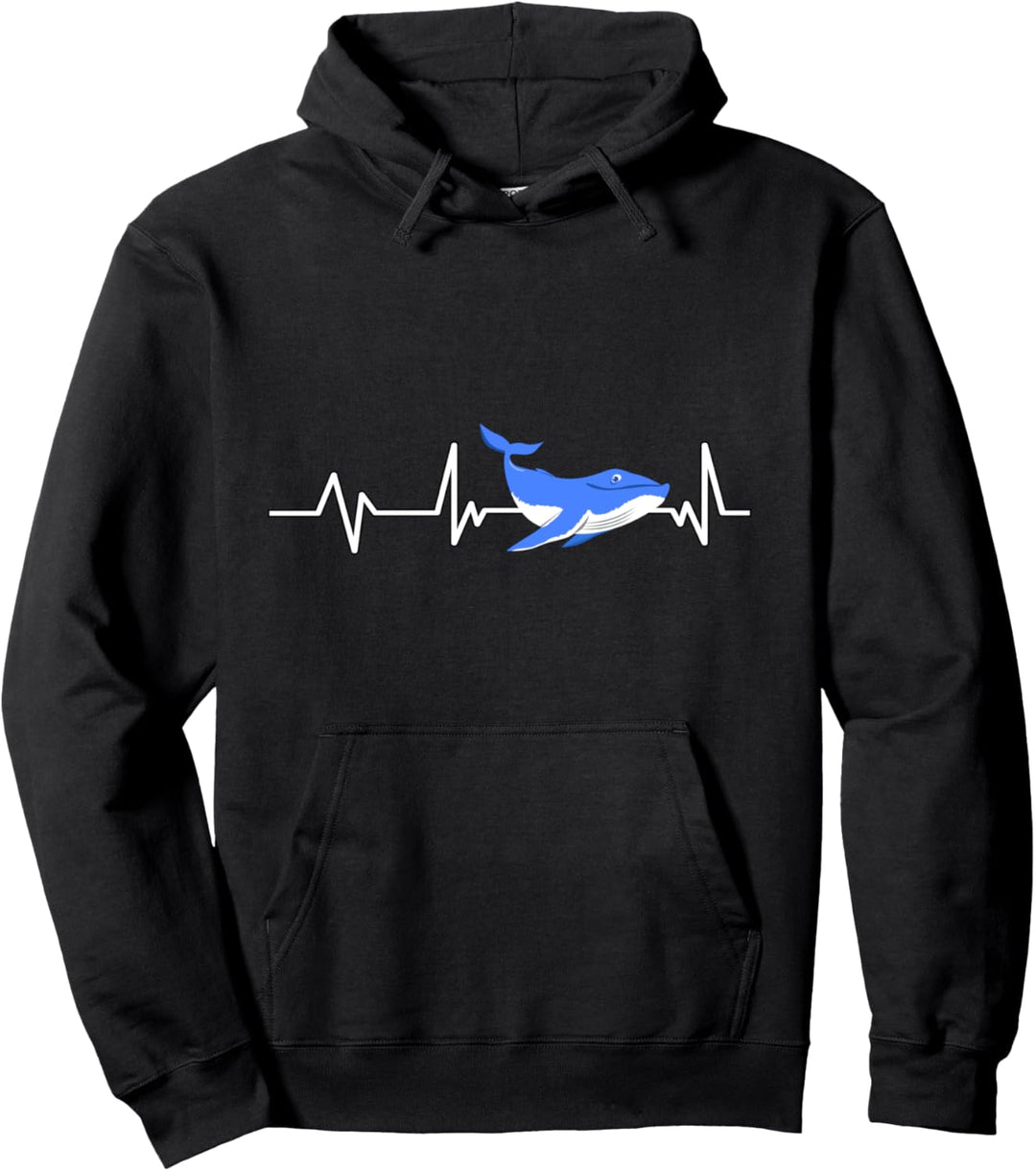 Wal Herzschlag Geschenk Wal Pullover Hoodie