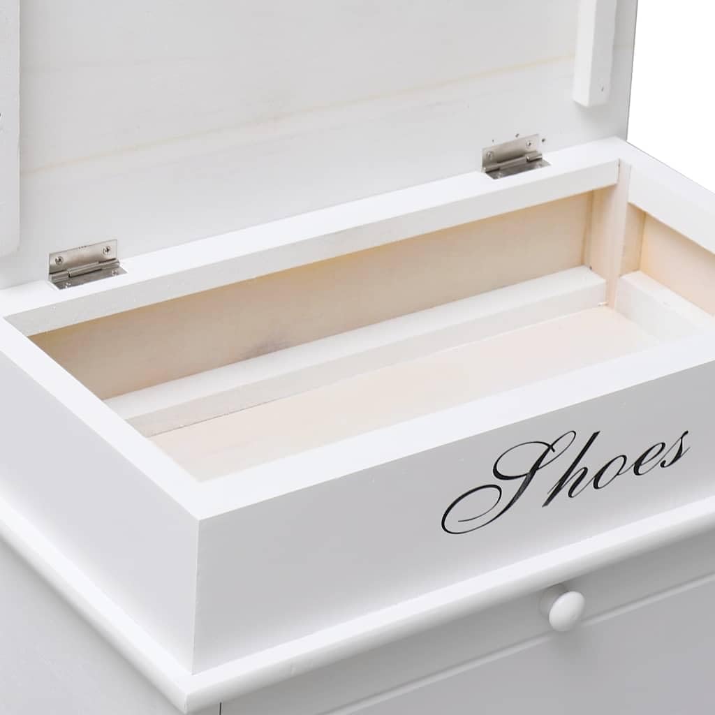 vidaXL Paulownia Holz Schuhschrank 1 Kipper Schuhkipper Schuhregal Regal Schuhaufbewahrung Schuhabla