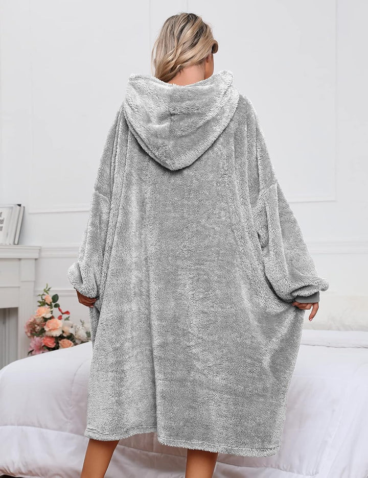 Tuopuda Übergrosse Hoodie Sweatshirt Damen Herren Decke Sweatshirt Pullover mit Kapuze Langarm Kapuz