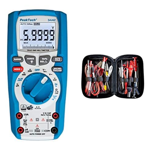 PeakTech P 3442 True RMS Digital Multimeter für Elektriker mit 60000 Counts & 4.0 Bluetooth, CAT III