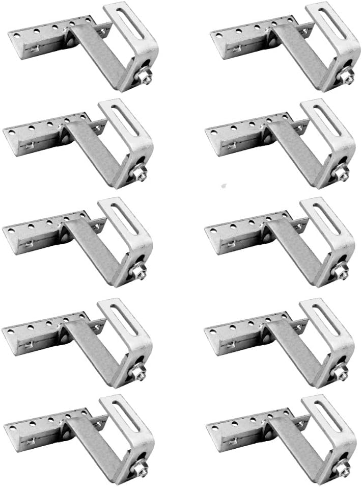 10 Stk. Offgridtec© Edelstahl Dachhaken 3-fach verstellbar Dachziegel Frankfurter Pfanne, 10 Stk.