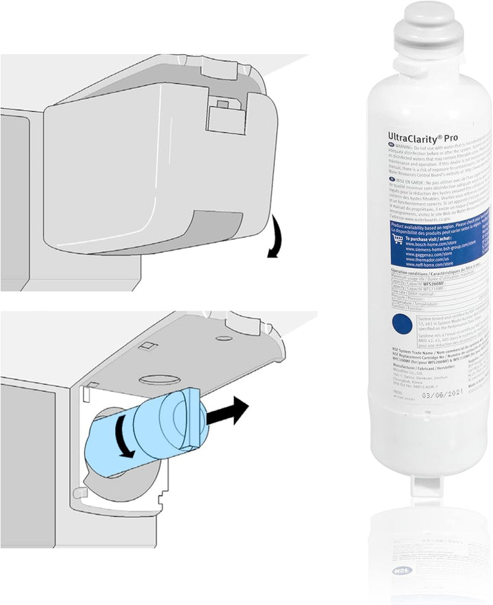 SPARES2GO Kühlschrank-Wasserfilter, kompatibel mit UltraClarity Pro Kühlschrank 11032518