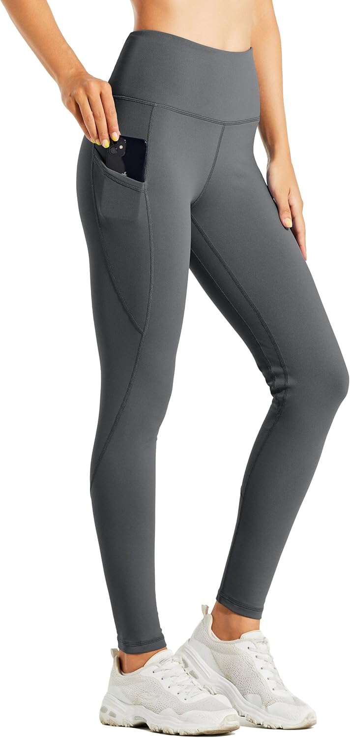 WILLIT Fleece gefütterte Leggings Damen Wasserbeständig Thermohose warme Winterhosen Yogahose Laufho
