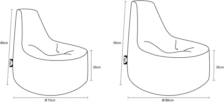 PATCH HOME Gamer Kissen Lounge Kissen Sitzsack Sessel Sitzkissen Bean Bag + Würfel/Hocker mit Reissv