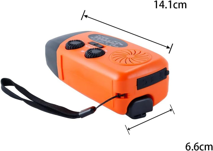Solarradio, Survival-Handkurbel-Dynamo, AM/FM-Notwetterradio, Für Den Haushalt Und Outdoor-Camping,