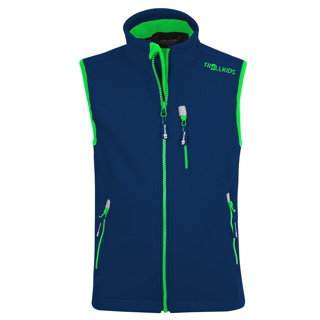 Trollkids Kids Trollfjord Vest 92 92 navy/green, 92 92 navy/green