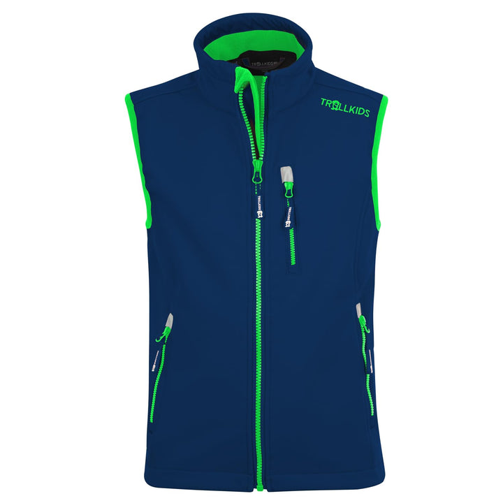 Trollkids Kids Trollfjord Vest 92 92 navy/green, 92 92 navy/green