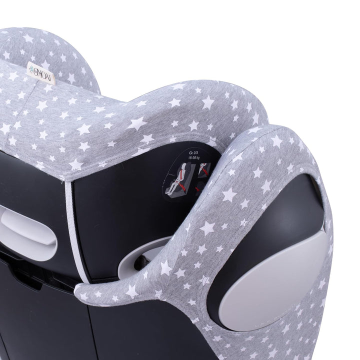 JYOKO Kids Bezug für Autositz Kompatibel mit Cybex Solution M und Pallas B - Fix (White Star), WHITE