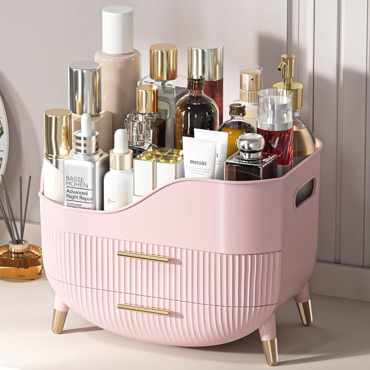Kousee Makeup-Organizer mit Schubladen, Hautpflege-Organizer für Vanity, Aufbewahrungsbox mit Griff,
