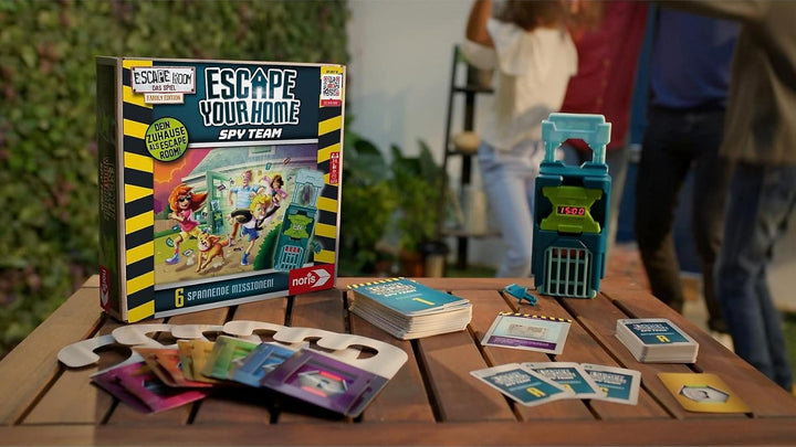 Noris 606101975 Escape Your Home, Familien und Gesellschaftsspiel für 3 bis 6 Spieler-mit Timer inkl