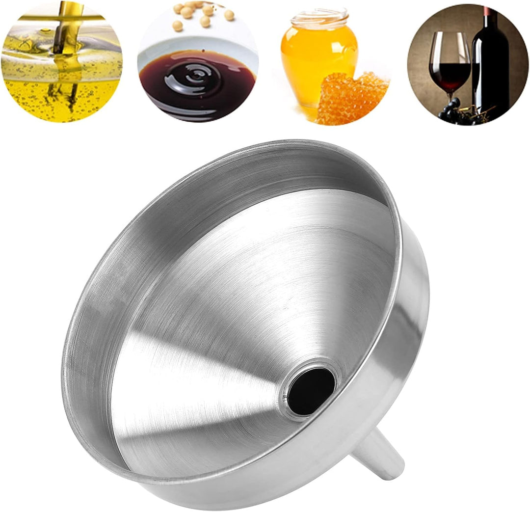 2 Stück Trichter Edelstahl Ø 15cm Grosser Verdickter Küchentrichter Edelstahltrichter Flaschentricht