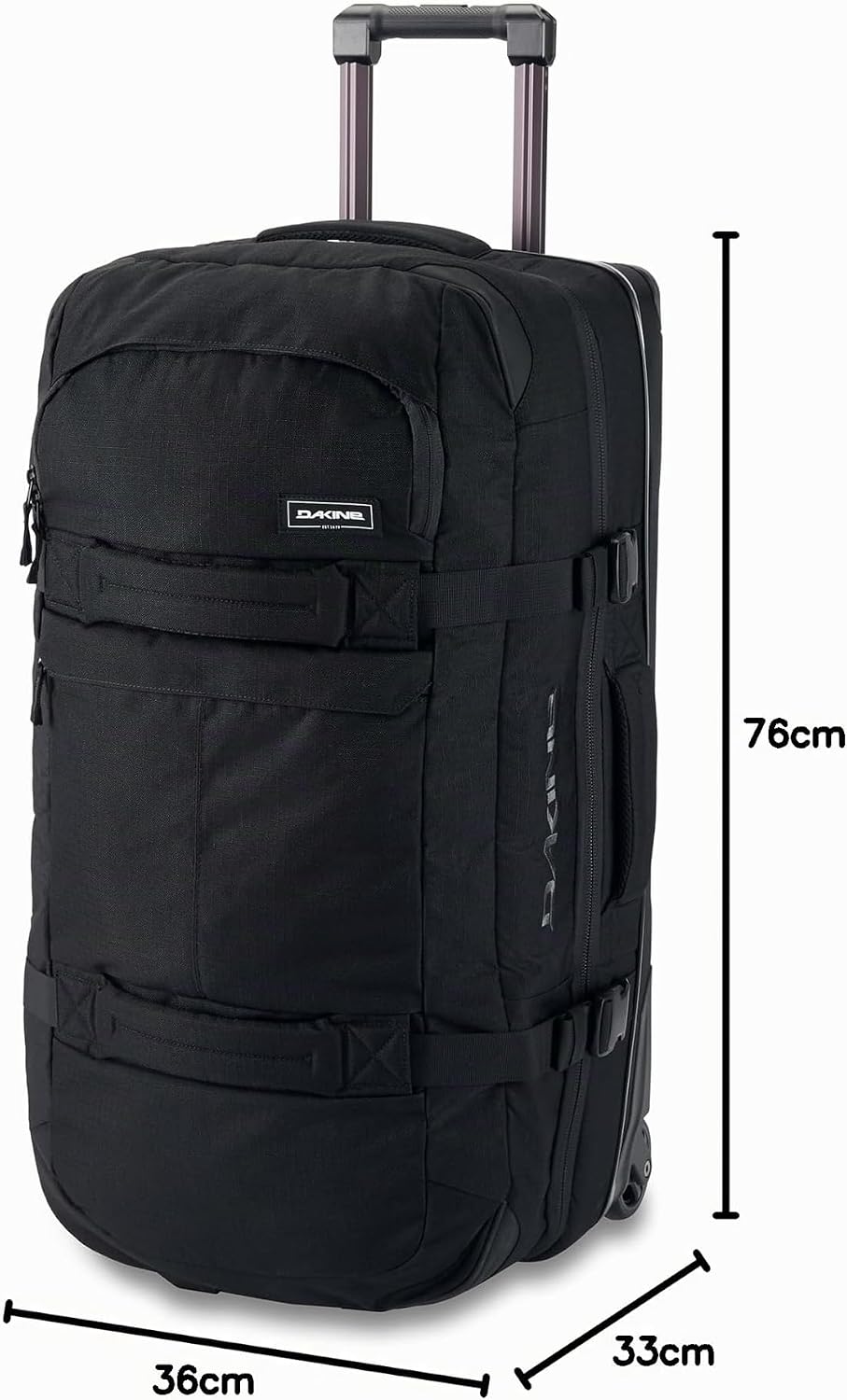 Dakine Reisetasche Split Roller mit Rädern, geräumige, praktisch unterteilte Fächer - widerstandsfäh
