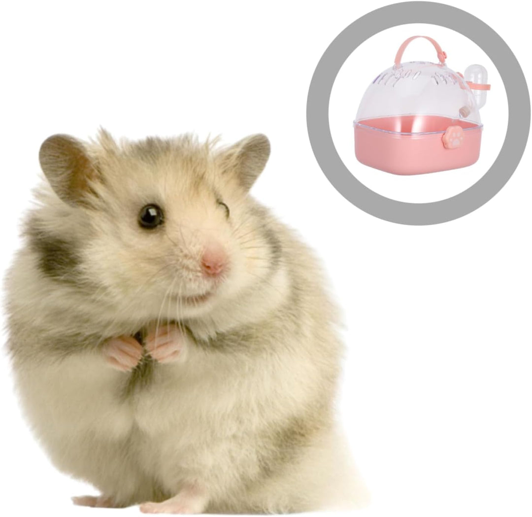 Toyvian Hamsterkäfig Tragbar Für Reisen Transportbox Aus Abs-Material Mit Wasserflasche Kleiner Käfi