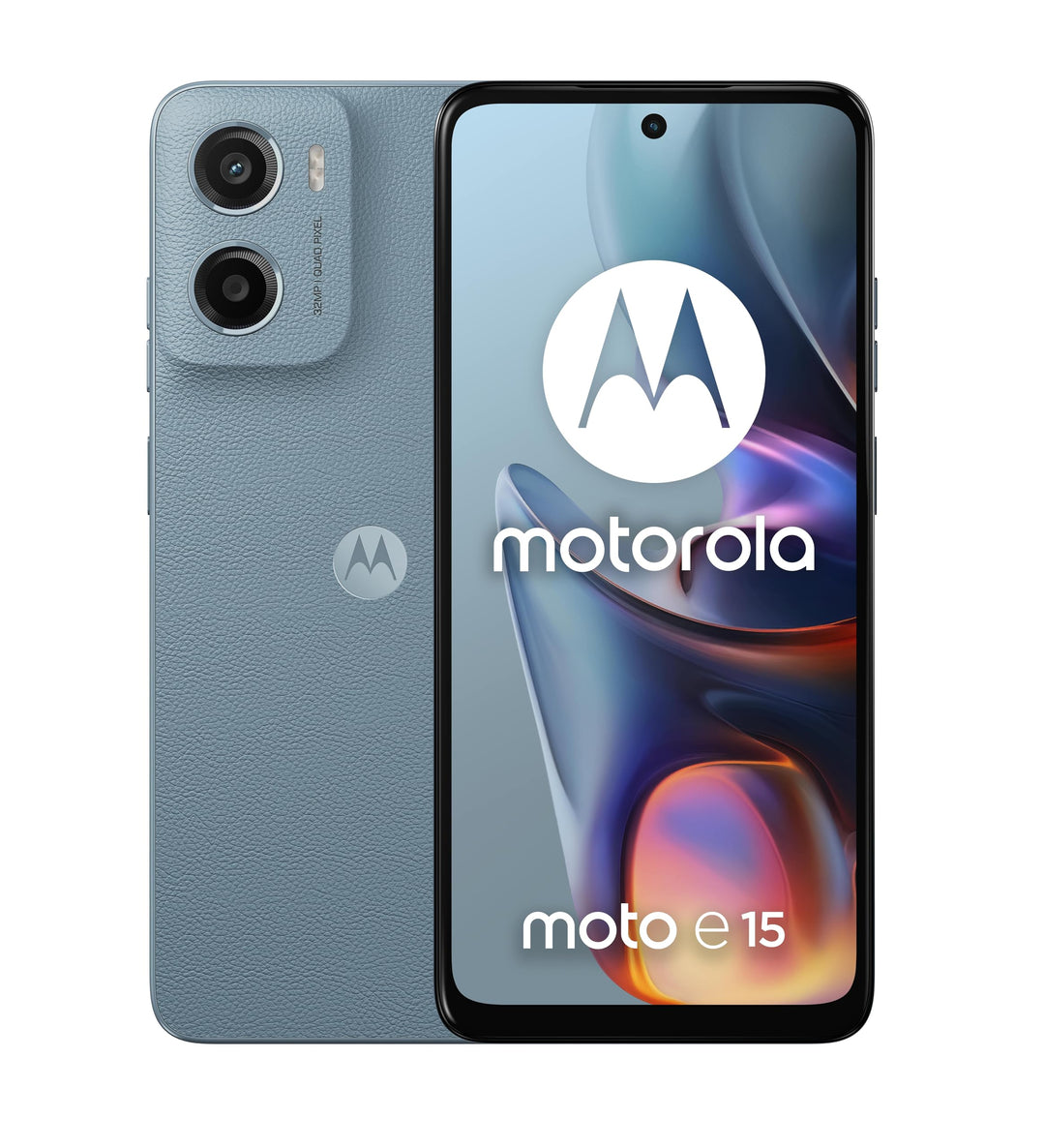 Motorola Moto E15 (2/64 GB, 32 MP Kamera + Flimmerschutzsensor, Display 6,67 Zoll HD+ 90 Hz Corning®