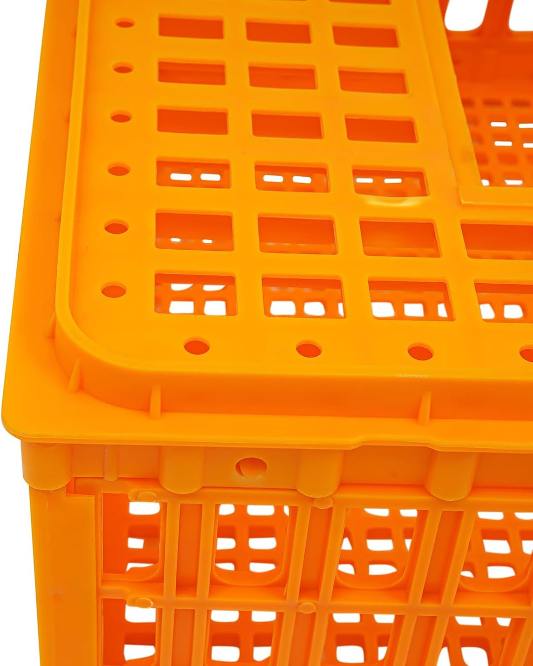 2 Stück Geflügel Tragetasche, Huhn-Transportkäfig mit Schiebetür und Transportgriffen, Korb Box für