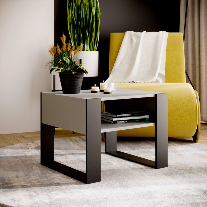 MRBLS Couchtisch – modernes rustikales Design – Wohnzimmer-Tisch Beistelltisch Kaffeetisch Sofatisch