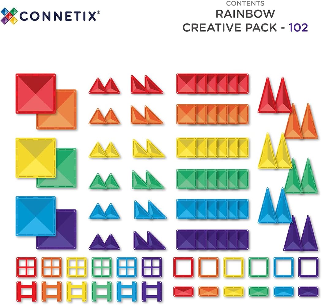 Connetix Rainbow Creative Pack, 102 Teile