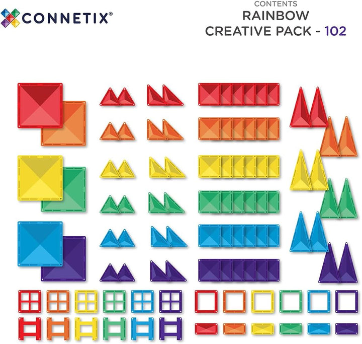 Connetix Rainbow Creative Pack, 102 Teile