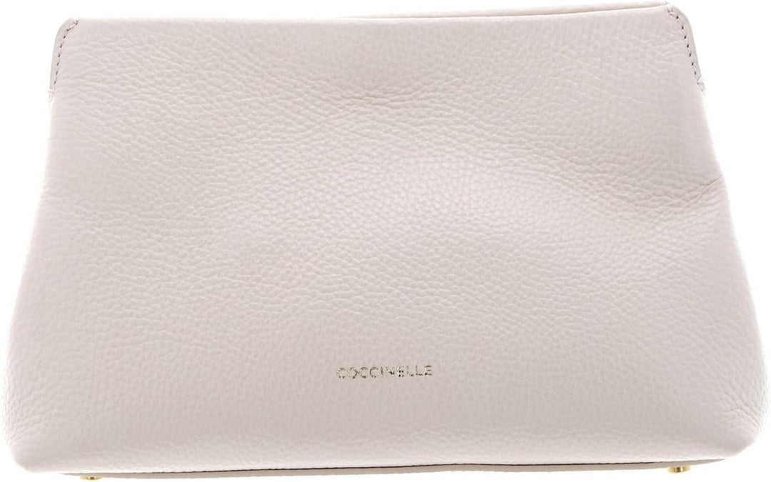 Coccinelle Leder Umhängetasche Beat Clutch Handbag Grained Leather Creamy Pink, Creamy Pink
