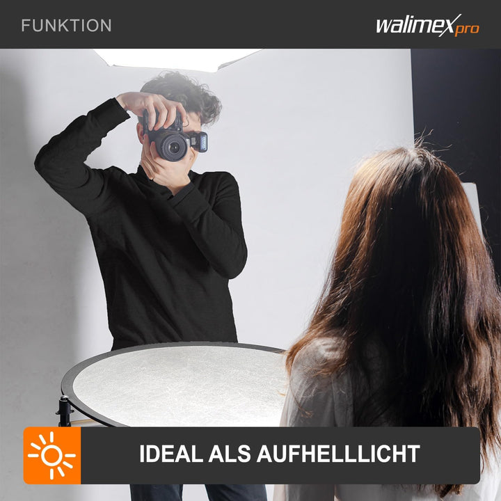 Walimex Reflektorhalter-Set silber/gold (Durchmesser 100 cm)