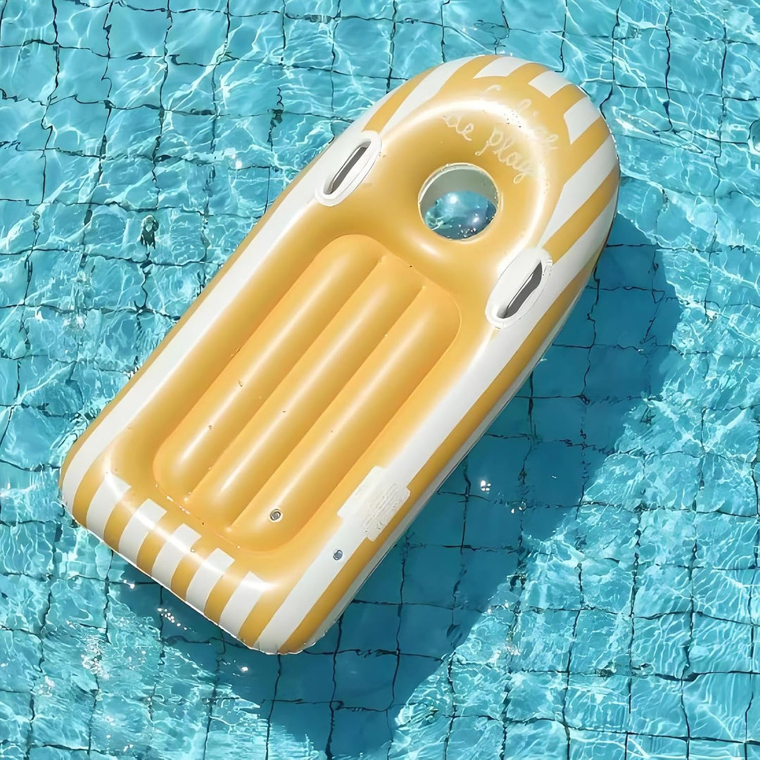 Bodyboard Aufblasbar, leichtes Aufblasbares Surfbrett tragbares Schwimmenbrett mit Griffen Schwimmhi