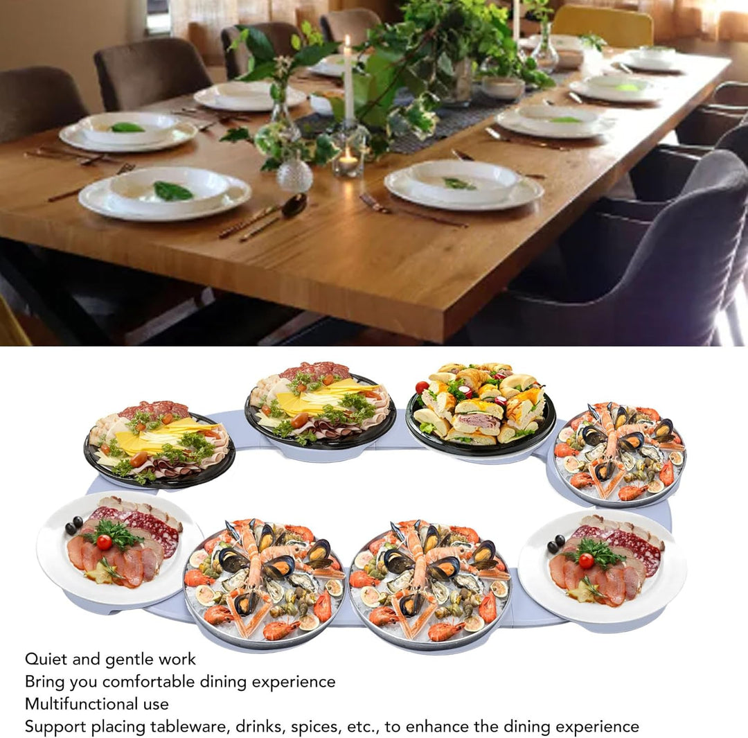 Lazy Susan Drehteller-Tablett, um 360 Grad Drehbarer Esstisch-Drehteller, Tragbares Rotierendes Lebe