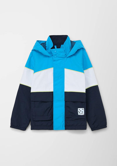 s.Oliver Jungen Windbreaker Jacke 128 Blau, 128 Blau