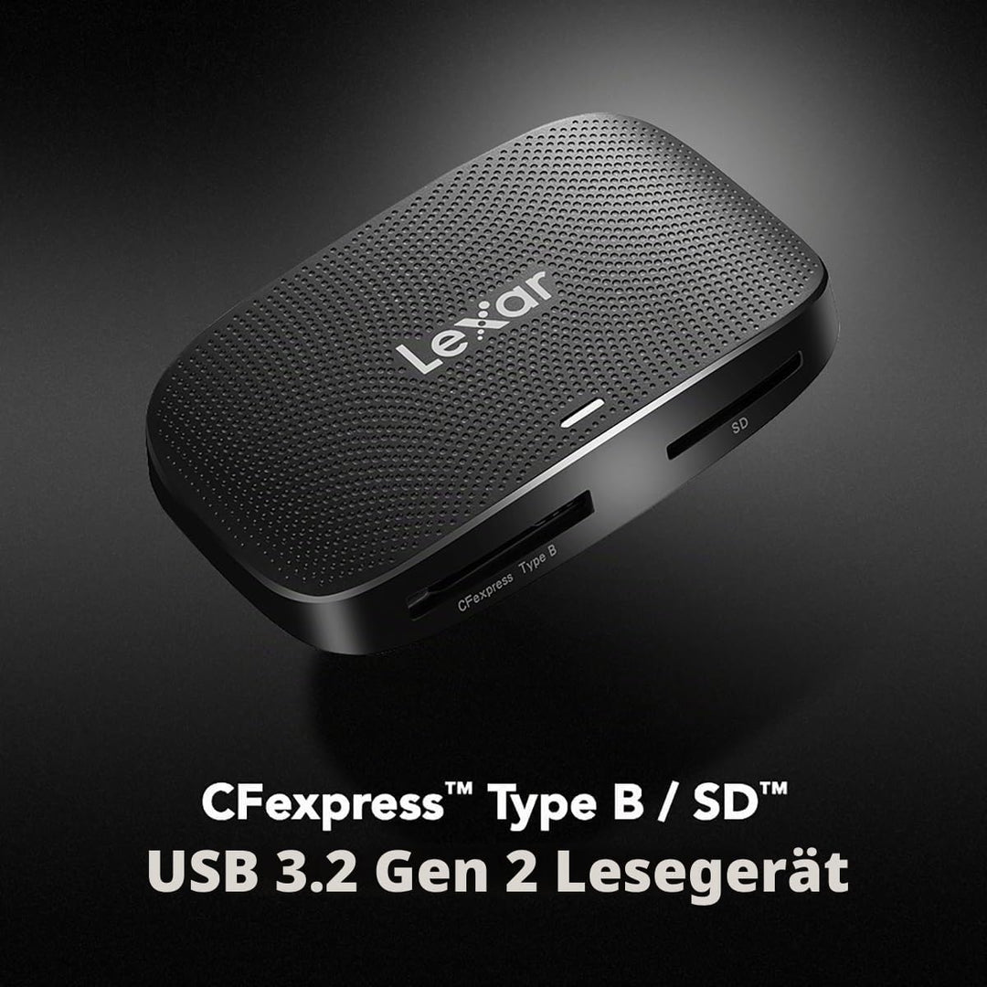 Lexar Professioneller CFexpress Typ B/SD USB 3.2 Gen 2 Leser, Übertragungsgeschwindigkeiten bis zu 1