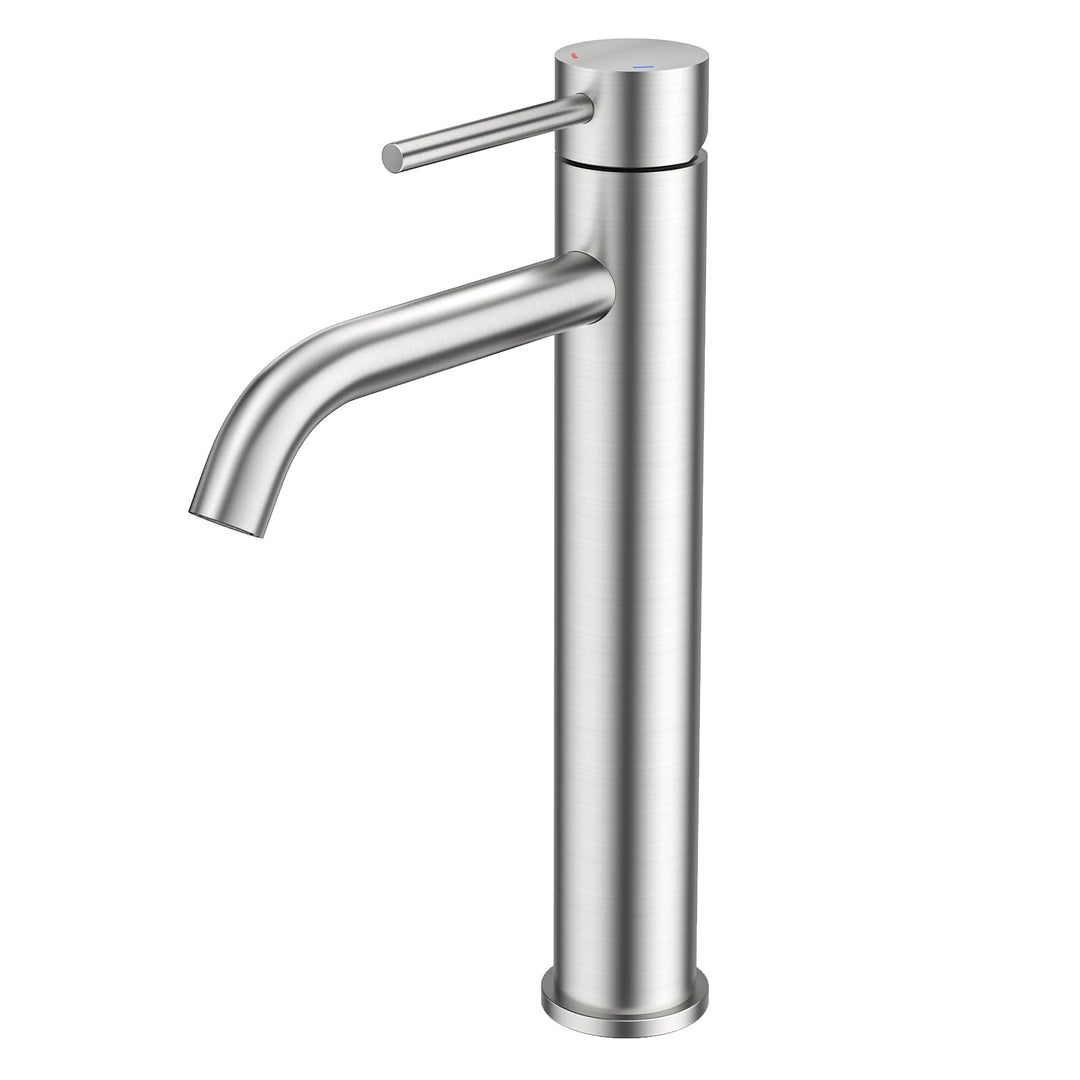 FORIOUS Wasserhahn Bad, Hoch Waschtischarmatur Waschbecken Armaturen in Spotresist Gebürstetes Nicke