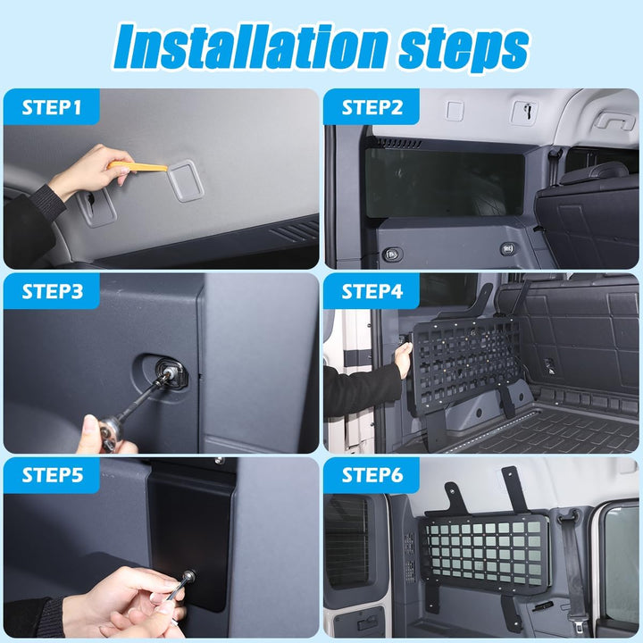 Aufbewahrungskorb für den Kofferraum, Innenregal, MOLLE-Panel, Aluminiumlegierung, Aufbewahrungskorb