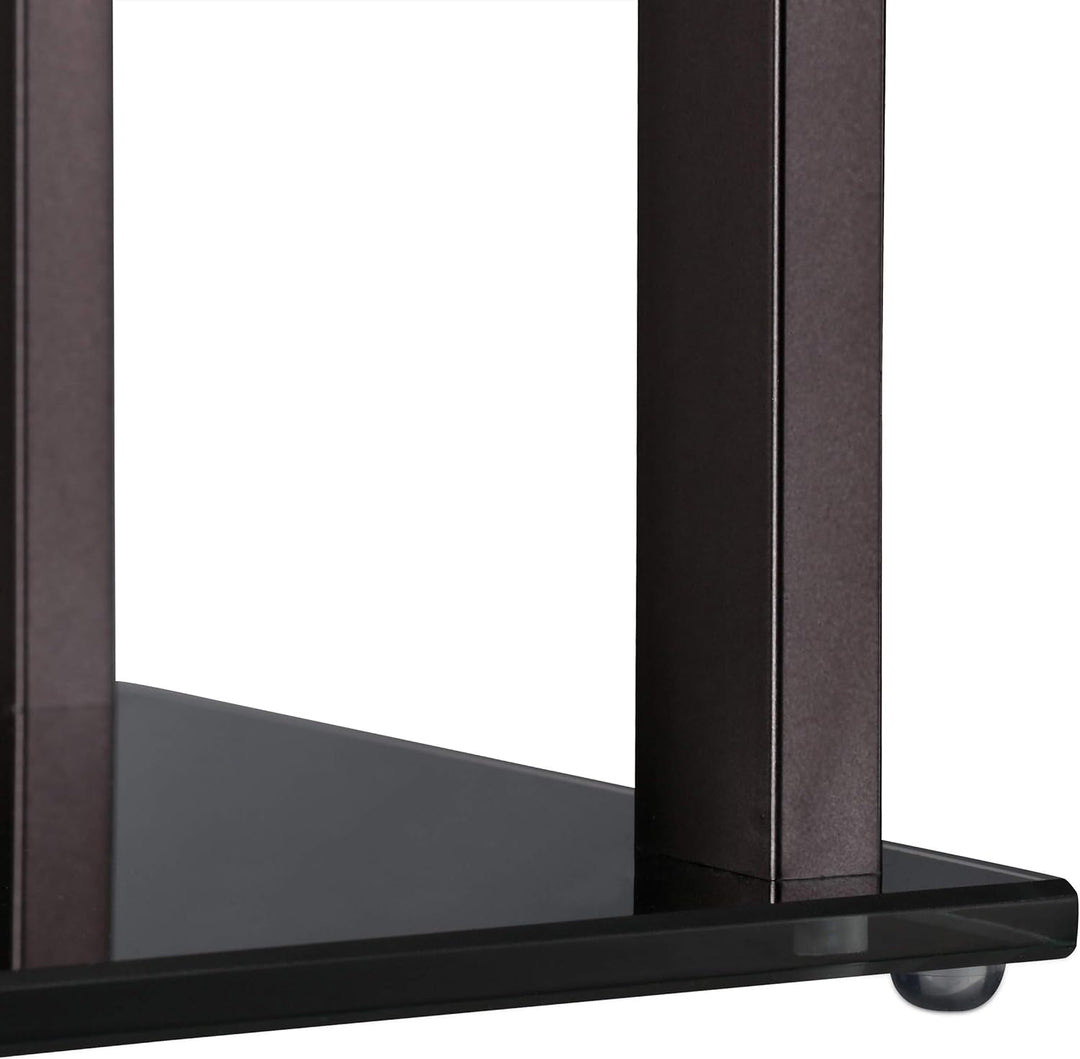 Relaxdays Handtuchständer, Bronze-schwarz freistehend, 2 Stangen, modern, Metall, Handtuchhalter, Hx