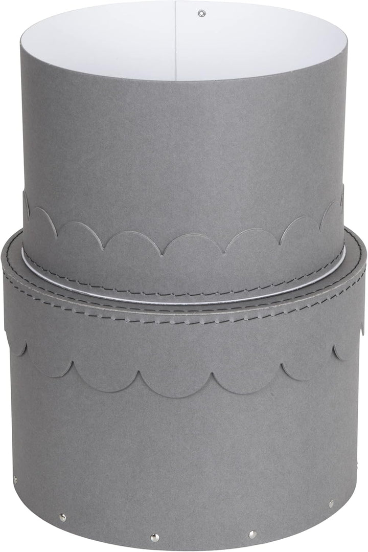 BIGSO WILMA 2er-Set runde Aufbewahrungsbox mit Deckel – Ordnungsbox mit Deckel für Kleidung, Spielze