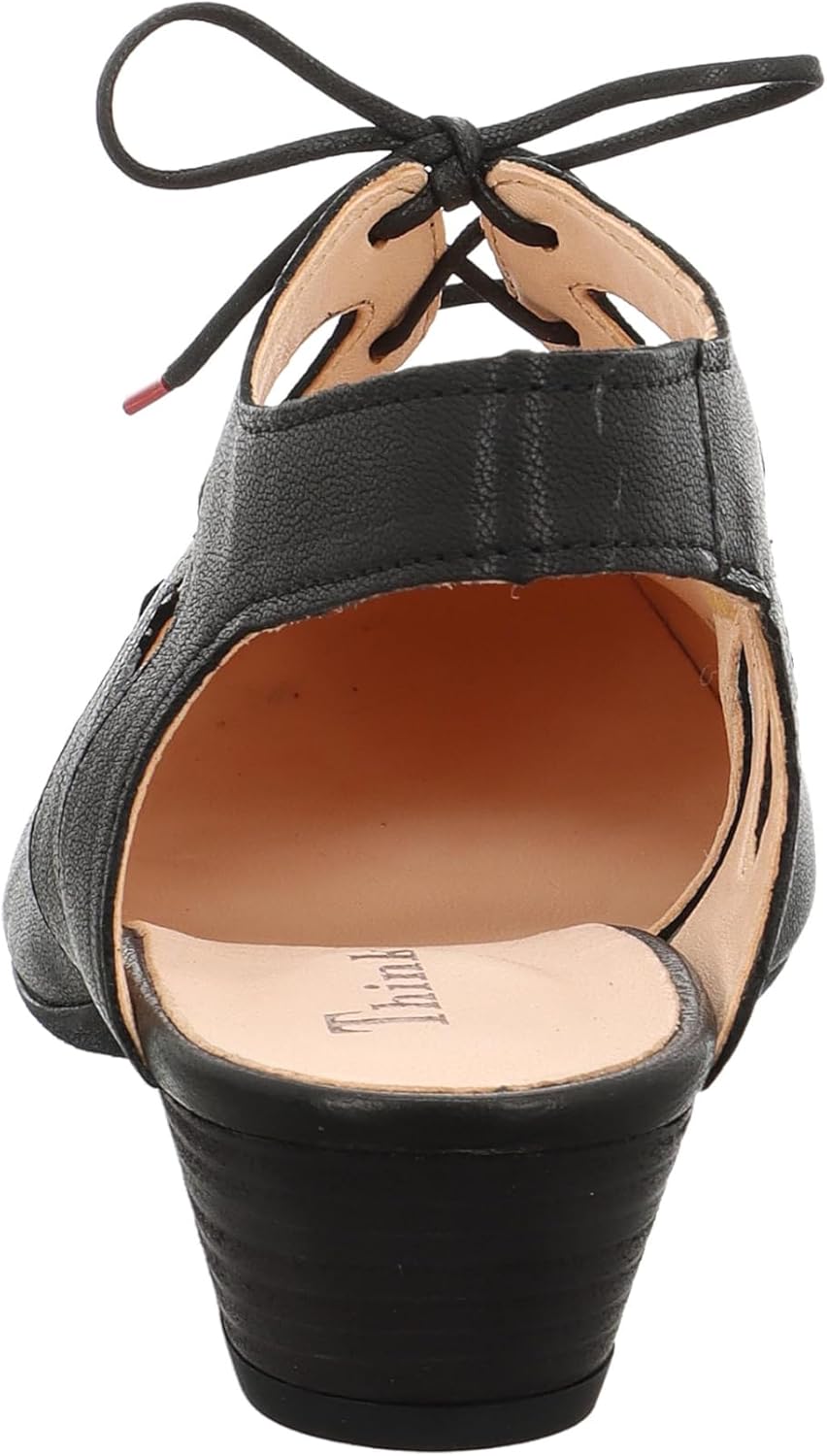 Think! Damen Aida Chromfrei Gegerbte Nachhaltige Slingback Pumps 36.5 EU 0000 Schwarz, 36.5 EU 0000