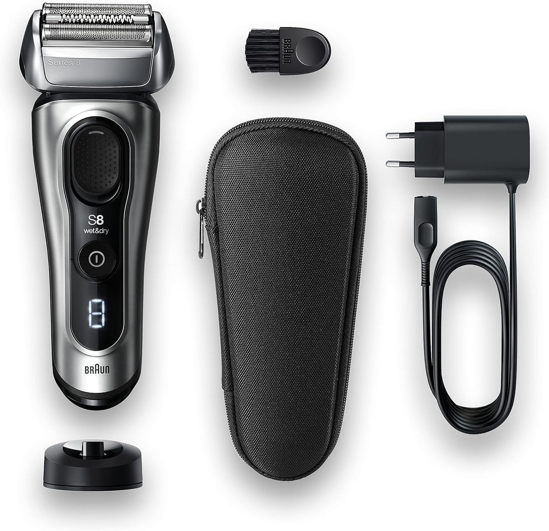 Braun Series 8 Rasierer Herren mit 3+1 Scherkopf, Elektrorasierer & Trimmer für Präzision, Sonic-Tec