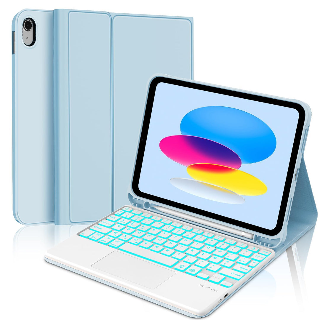 Für iPad A16 11/10 Generation 2025/2022 11/10,9 Zoll Tastaturabdeckung | Abnehmbare Bluetooth-Tastat
