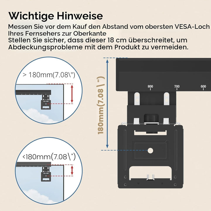 Ultra Slim Wandhalterung für 43-100" TVs,TV Wandhalterung für Samsung mit Einem bis zu 75 kg,VESA Ma